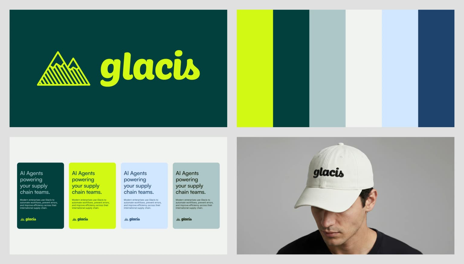 Glacis selected branding direction and visual identity