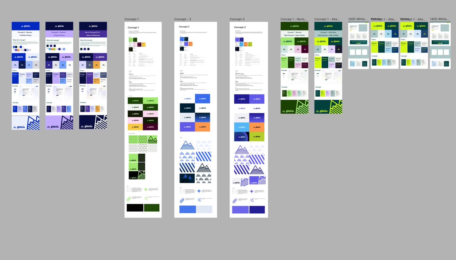 Glacis branding concept explorations