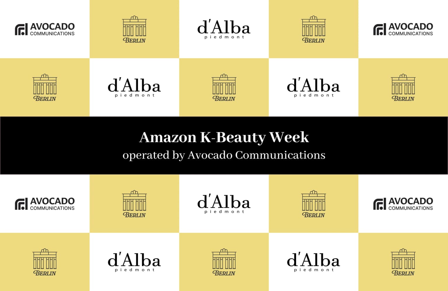 Amazon K-Beauty Week press wall for influencers and visitors